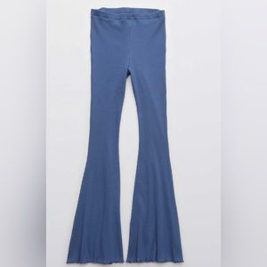 Aerie Kick it rubbed high waisted super flare pant
